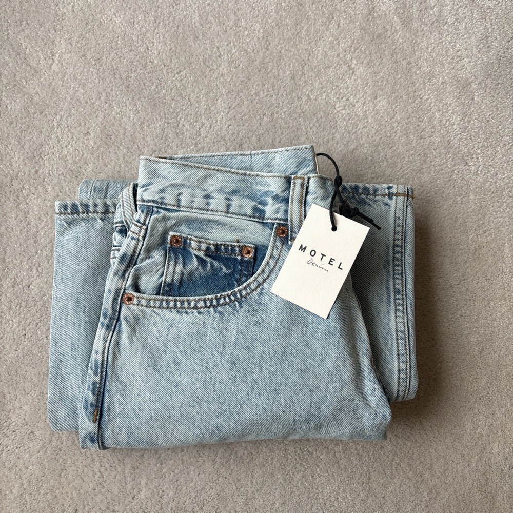 Motel Rocks Light Blue Flare Jeans